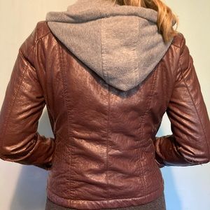 Brown leather jacket